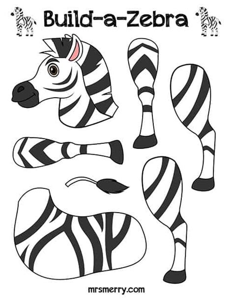 Zebra Craft Printable